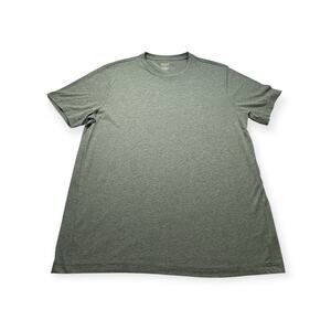 Tek Gear Essential Gear Men's T-Shirt Size L Solid Green Heather Cotton/Poly 370